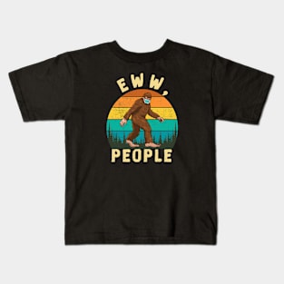 Funny Social Distance Eww People Funny Sayings Bigfoot Kids T-Shirt